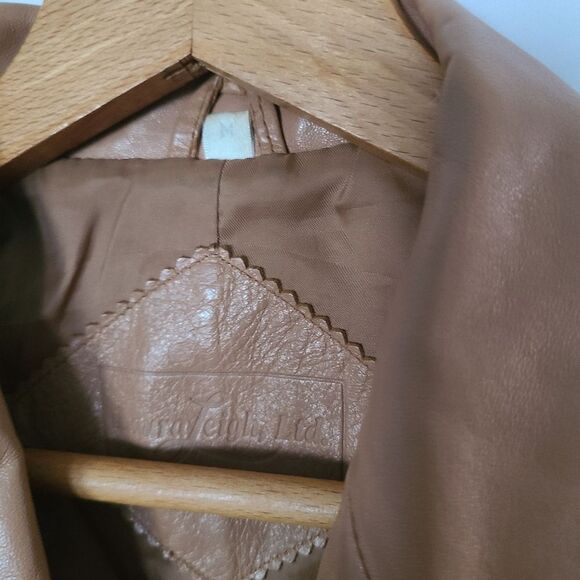 Laura Leigh LTD Vintage Leather Jacket Blazer sz M‎ - Picture 3 of 6